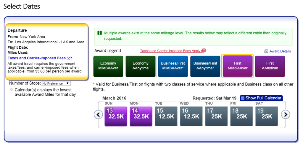 Программа лояльности American Airlines – AAdvantage: Премиальные билеты