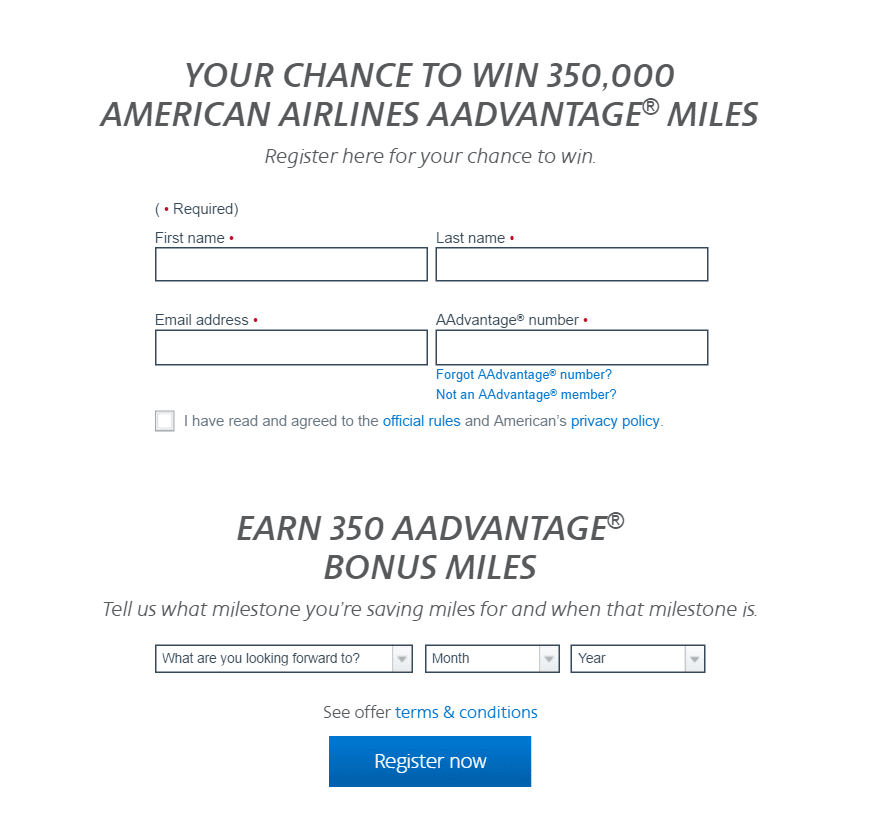 700 бесплатных миль AAdvantage!