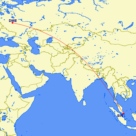 Singapore Airlines прекращает полеты из Москвы в Хьюстон