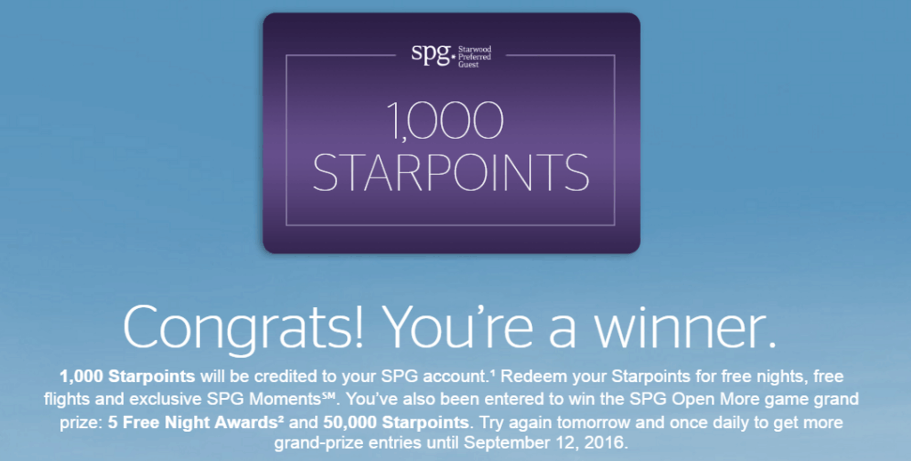 starwood lottery