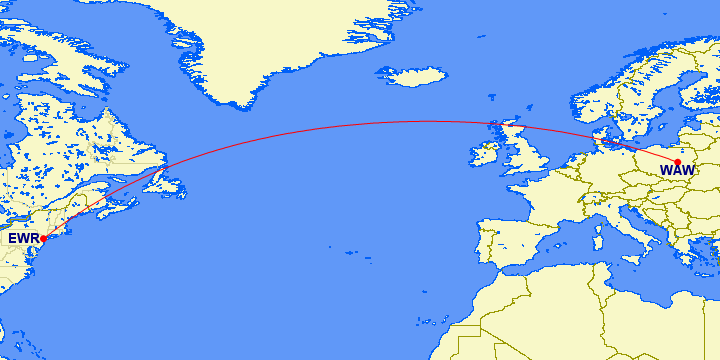 LOT будет летать в Ньюарк (EWR) с апреля 2017 года