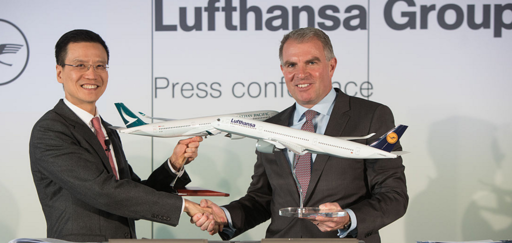 Cathay Pacific и Lufthansa заключили партнерское соглашение