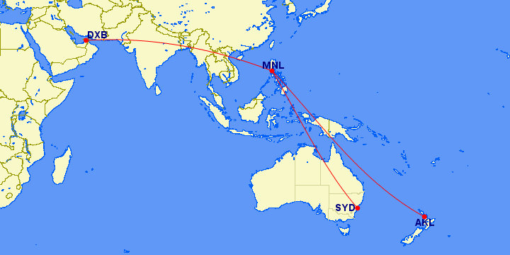 Бизнес-класс Philippine Airlines: Дубай – Сидней, 868 €