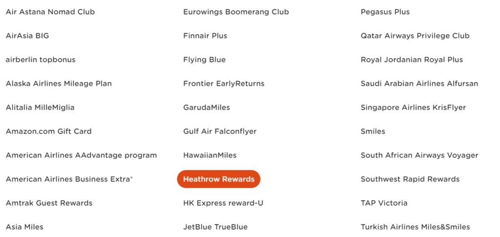 50% бонус при конвертации Heathrow Rewards в Miles&More