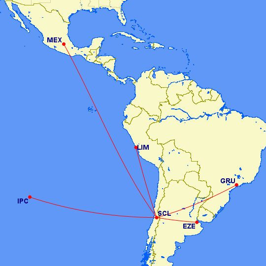 Распродажа в бизнес-класс LATAM между Мексикой и Южной Америкой