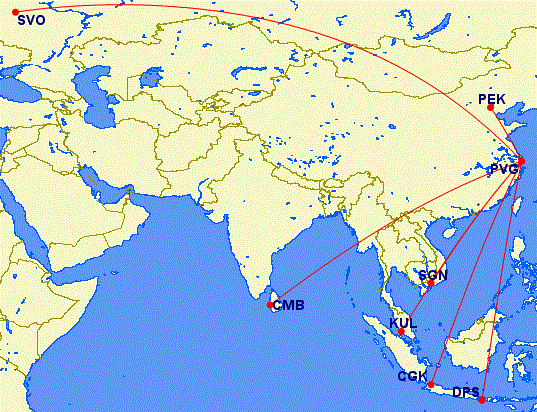 Бизнес-класс China Eastern + Аэрофлот из Москвы в Азию: от 80 тысяч рублей!