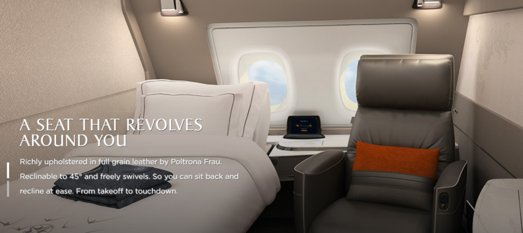 Детали нового первого и бизнес-класса Singapore Airlines