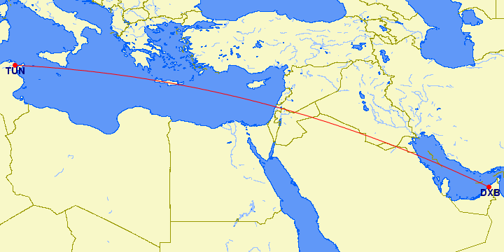 Emirates приостанавливает полеты в Тунис