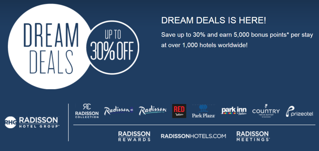 Dream Deals от Radisson: скидки до 30% и бонусные баллы!