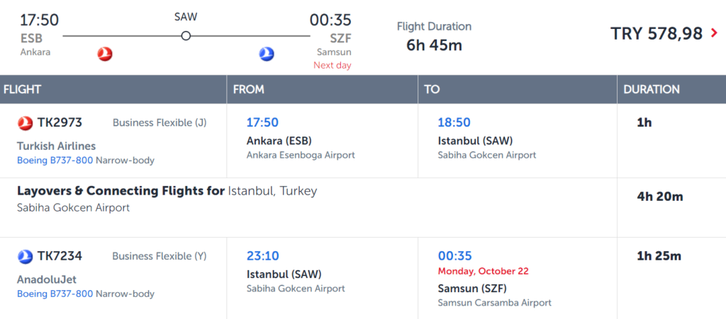Бизнес-класс Turkish Airlines внутри Турции по цене эконома!